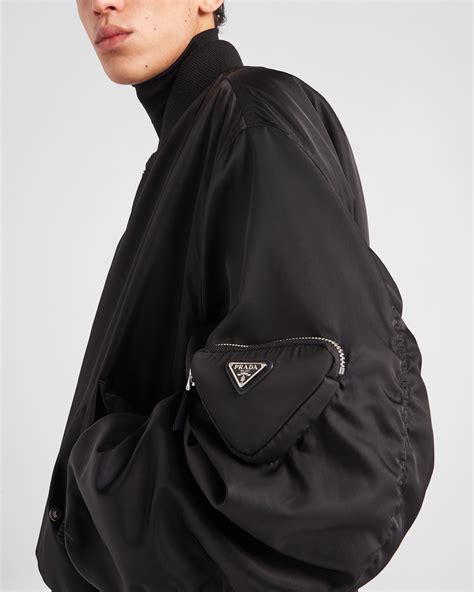 prada bomber jacket men|Prada nylon bomber jacket.